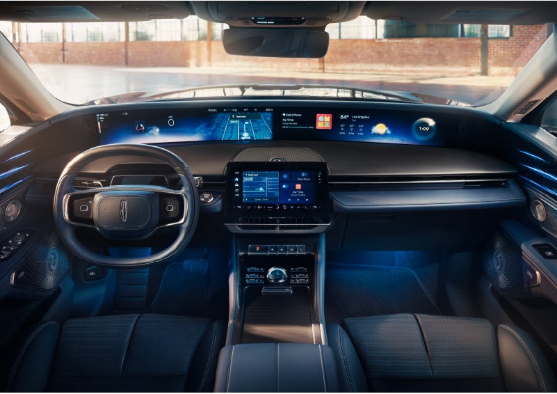 The panoramic display is shown in a 2024 Lincoln Nautilus® SUV. | Klaben Lincoln of Warren in Warren OH